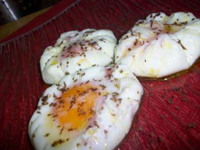 Huevos poché con jamón ibérico y trufa blanca en Thermomix - foto 3