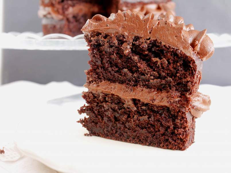 Layer cake de chocolate con buttercream de chocolate - foto 4