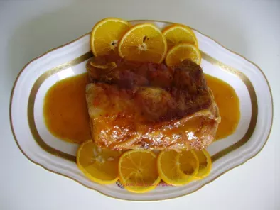 Lomo de cerdo caramelizado a la naranja