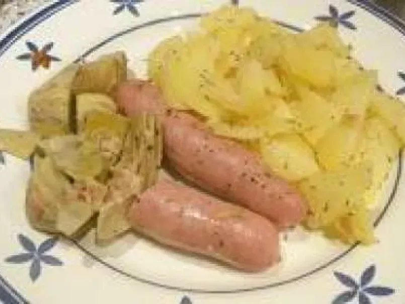 Longanizas y patatas al horno