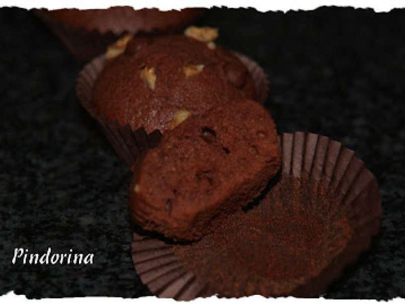 Mini magdalenas de chocolate y nueces - foto 2
