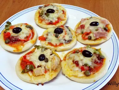 Mini pizzas en sartén