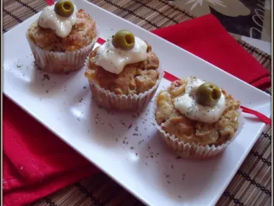 Muffins griegos de queso y berenjena