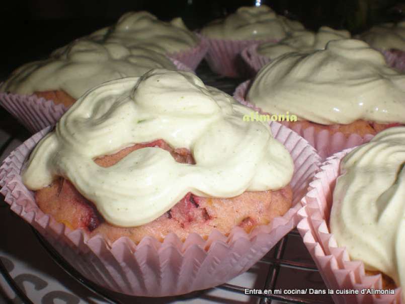 Muffins remolacha-crema de queso - muffins betteraves rouges- crème au fromage - foto 5