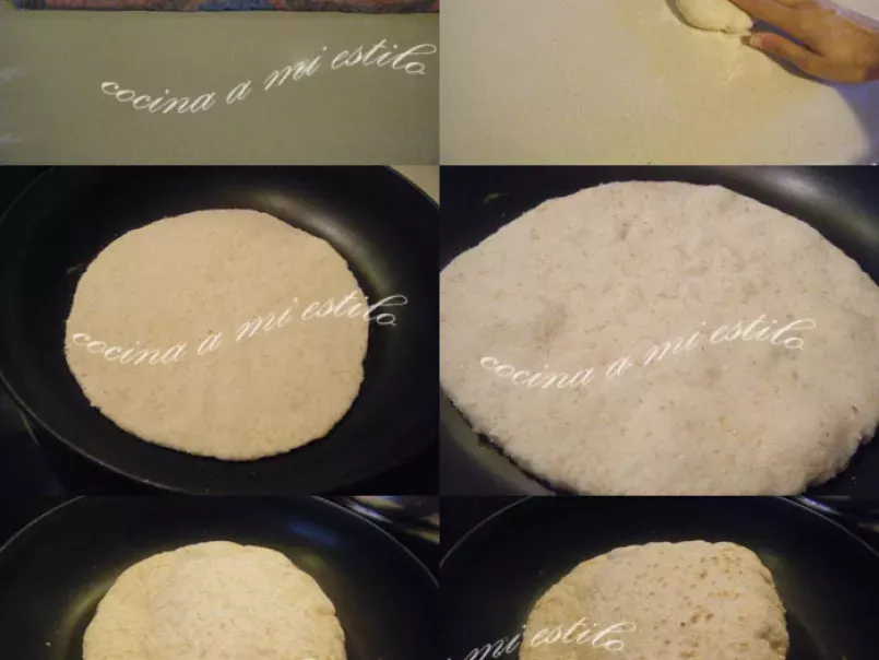 Pan Arabe(otra version del pan pita) paso a paso