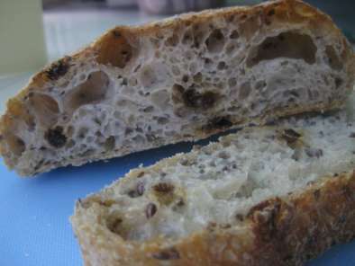 Pan rústico con semillas de lino y pasas - foto 2