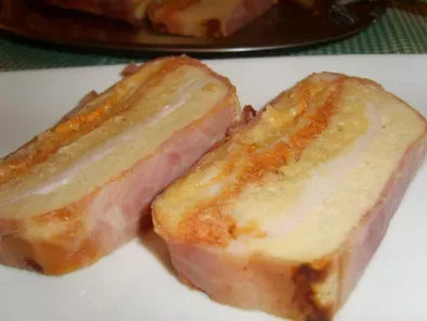 Pastel de bimbo con jamón cocido, queso y bonito campos - foto 3