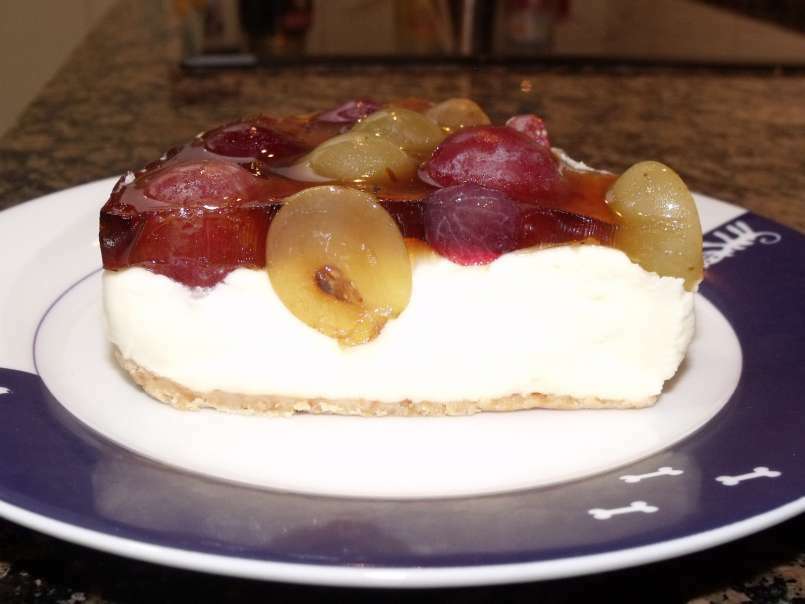Pastel de queso y uva con gelatina de pedro ximenes - foto 3