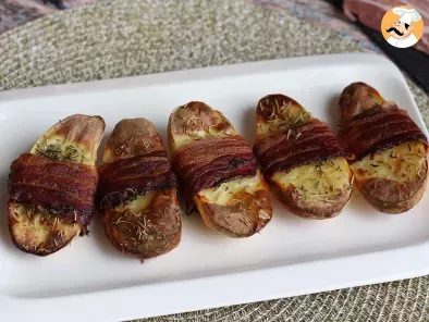 Patatas asadas envueltas en bacon - foto 3
