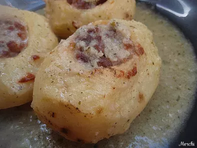 Patatas rellenas de carne en salsa de puerros - foto 3