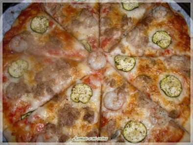 Pizza Dulce Diavola/Pizza de atún, gambas y calabacín - foto 2