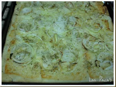Pizza genovesa de cebolla (Fugazza) (Thmermomix)