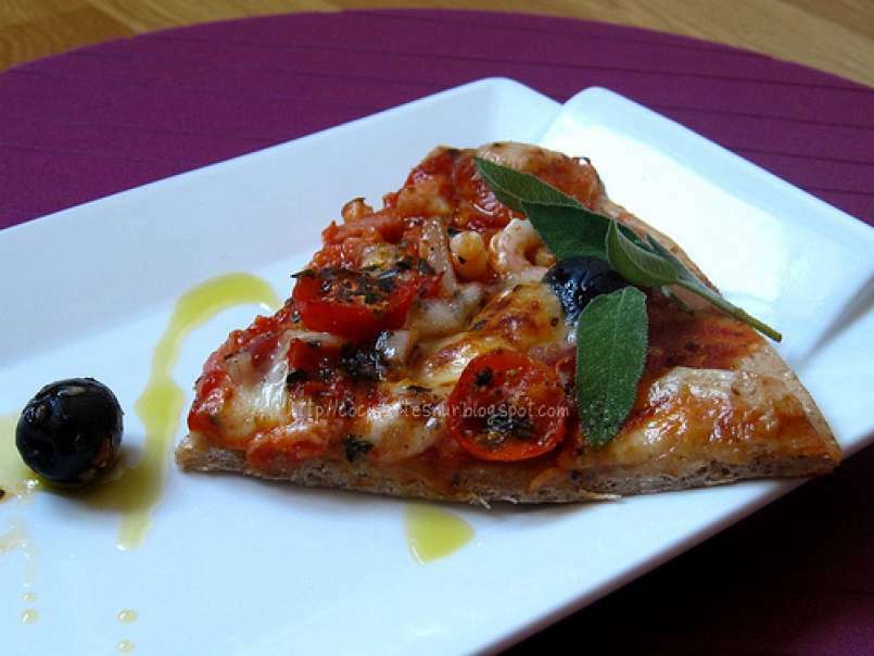 Pizza integral con sésamo (adaptación de una receta de Jamie Oliver) - foto 2