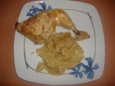 Pollo a la mostaza con miel y vinagre de modena al horno