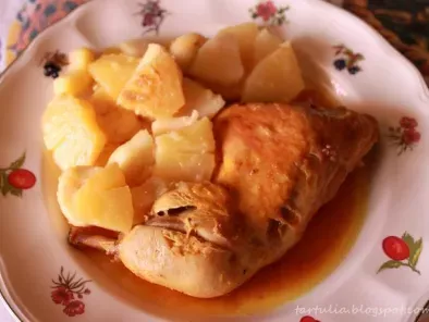 Pollo al curry con guarnicion de frutas - foto 3