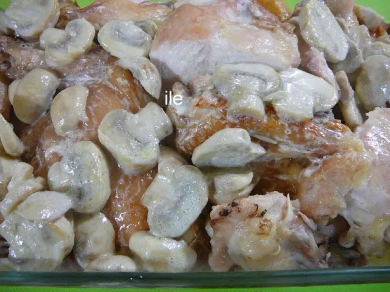 Pollo al horno con crema de champiñones - foto 11