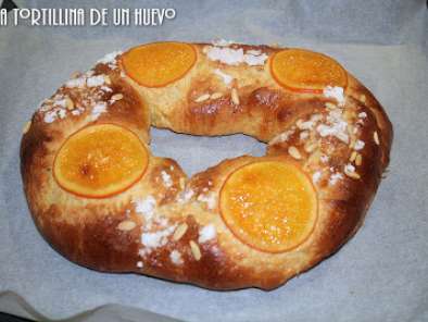Roscon de Reyes relleno de crema pastelera - foto 2