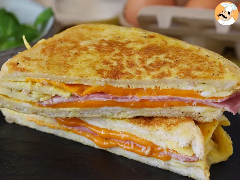 Sándwich de tortilla - Egg sandwich hack – Receta express - foto 3