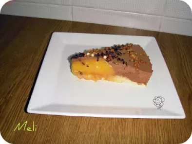 Semifrio de mousse de chocolate con corazon de naranja - foto 2