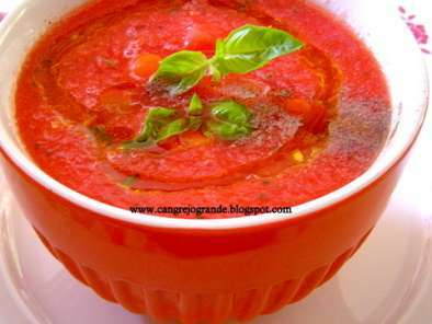 Sopa fría de tomate y sandía