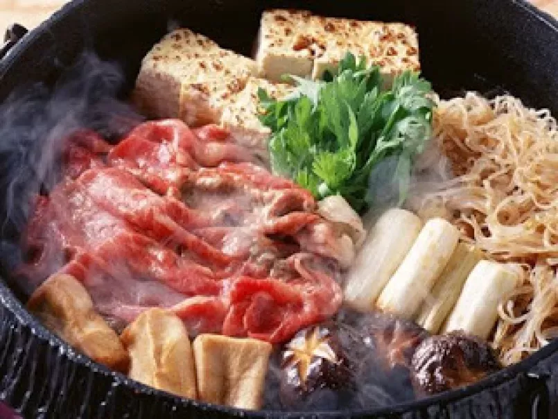 Sukiyaki - Carne con verduras rehogadas