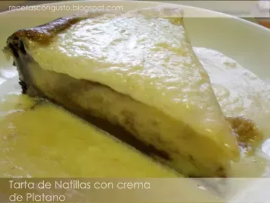 Tarta de Natillas con crema de plátano - foto 2
