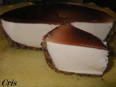Tarta de queso con cobertura de frambuesa (thermomix).