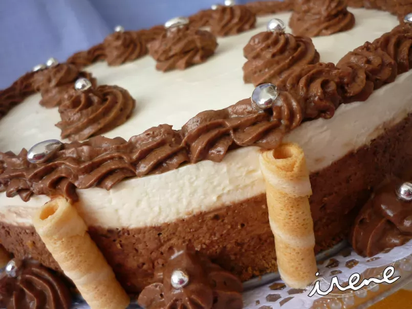 Tarta mousse de chocolate negro y blanco (cumpleaños) - foto 2
