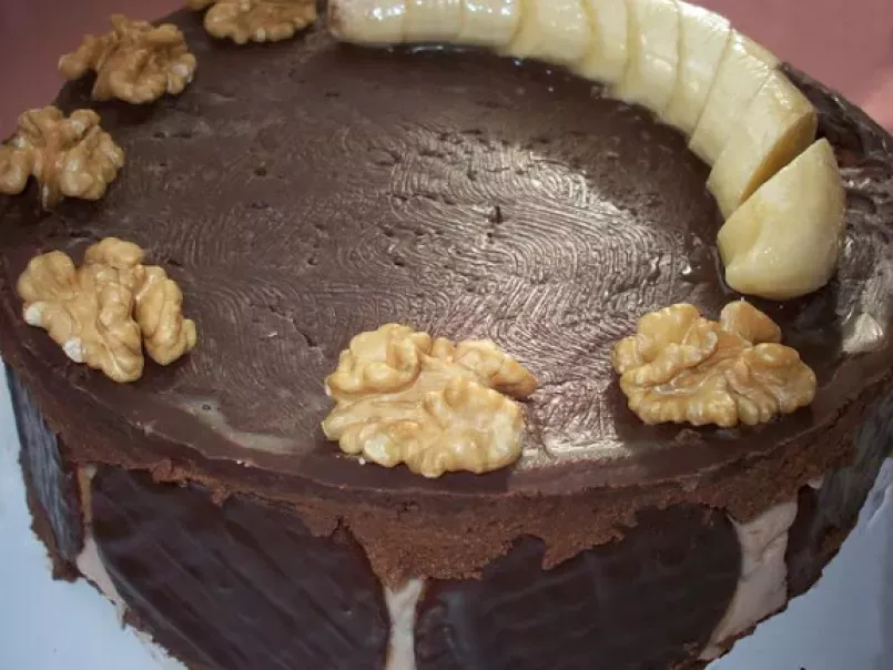 Torta de bananas o platanos con chocolate - foto 21