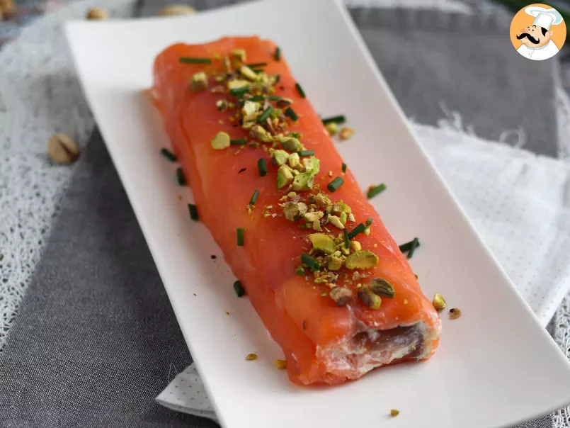 Tronco de salmón con queso ricotta y pistachos - foto 5