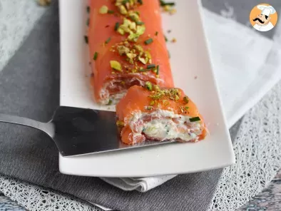Tronco de salmón con queso ricotta y pistachos - foto 3
