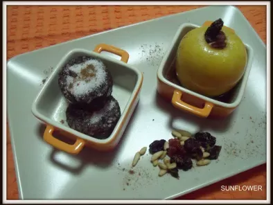 Un postre especial: manzanas asadas con vino tinto y morcilla de arroz - foto 3