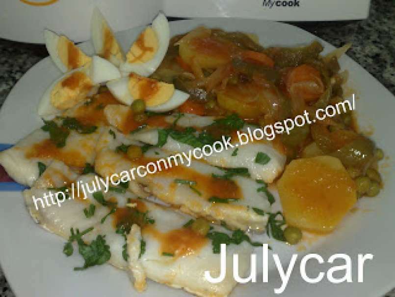 Ventresca de merluza con patatas al microondas - foto 2