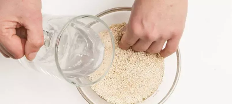 1. Lavado de la quinoa