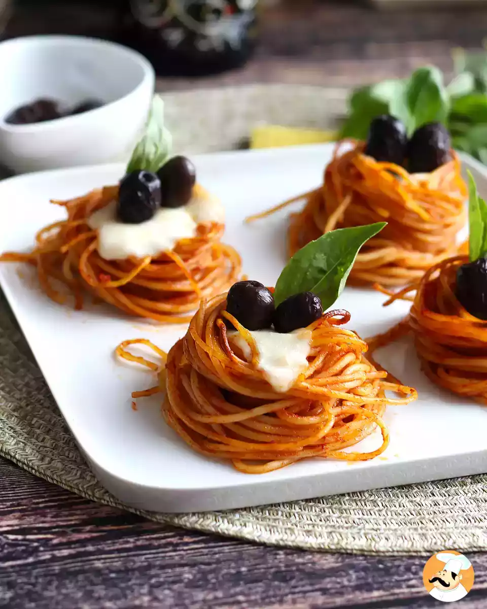 8. Nidos de pasta al horno