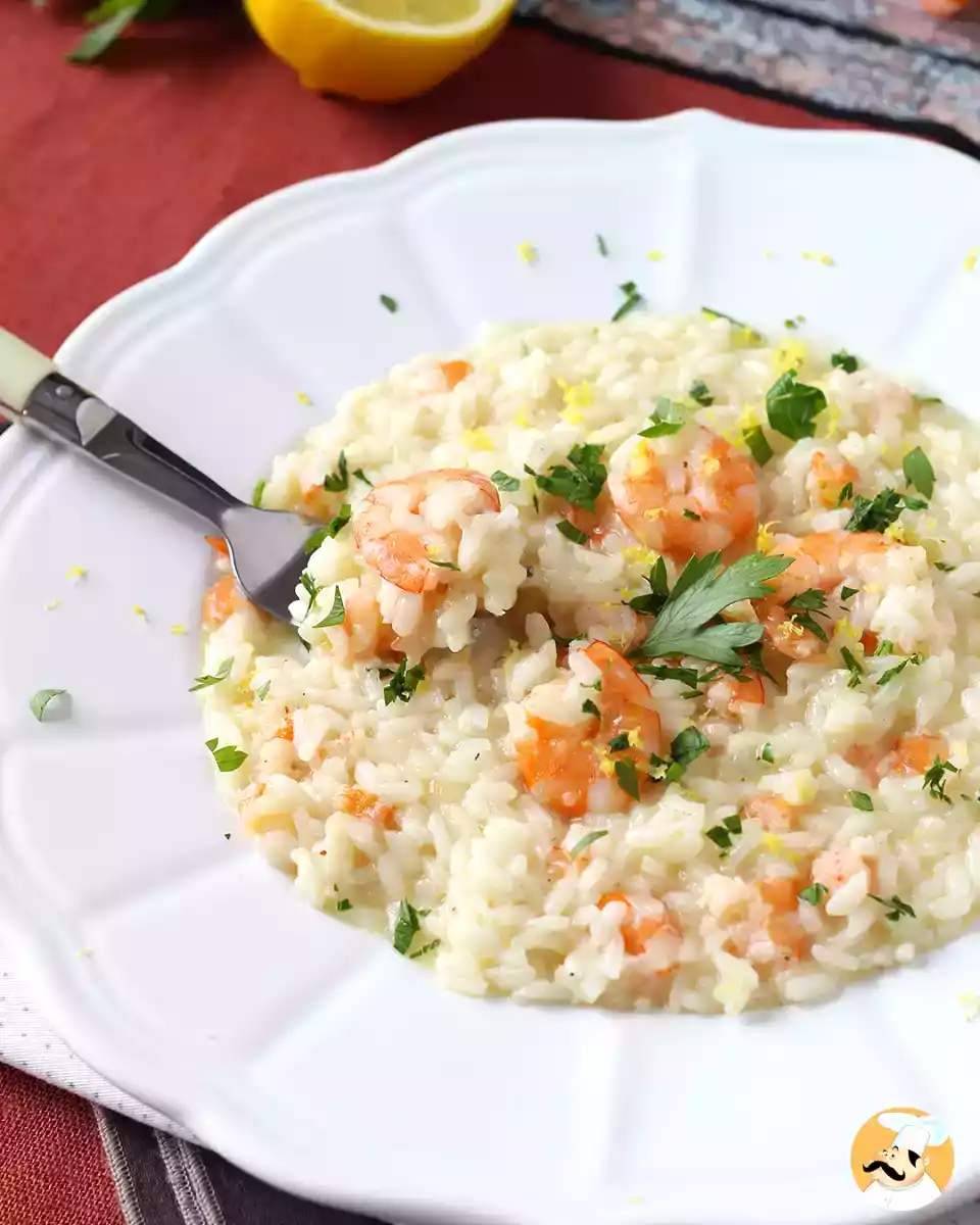 10. Risotto de gambas y limón