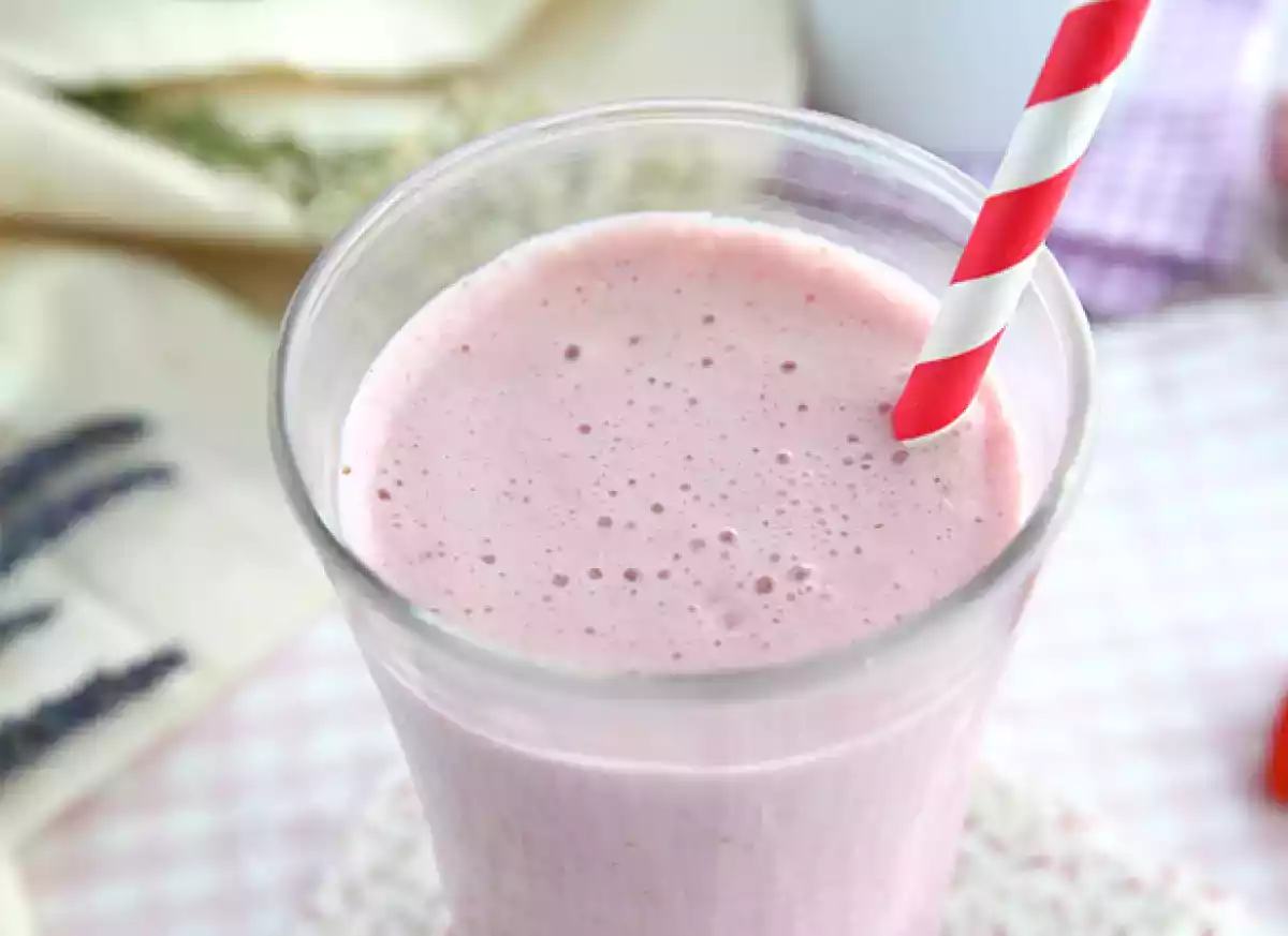 Batido cremoso de fresa