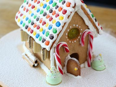 Casa de galletas jengibre para navidad