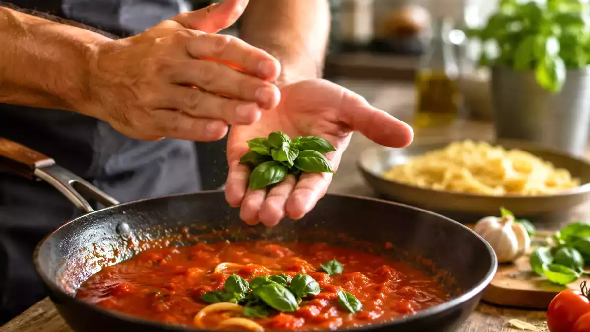 Un gesto sencillo que potencia el aroma de la albahaca fresca justo antes de usarla en tus recetas