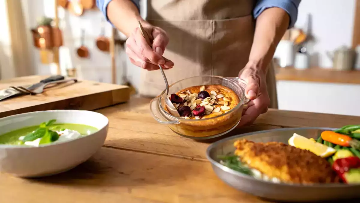 Menú diario, 7 de junio: entrante frío de guisantes, ternera a la milanesa y un postre sin gluten