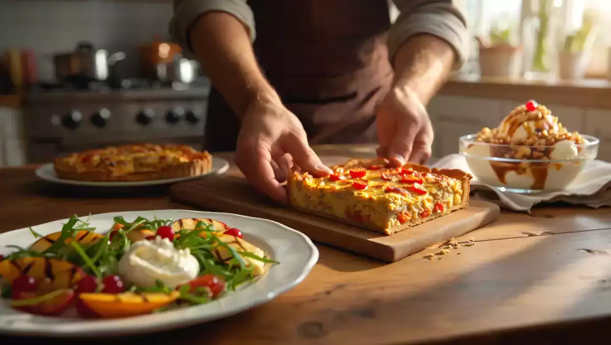 Menú diario, 13 de junio: ensalada templada, quiche de atún y sundae delicioso