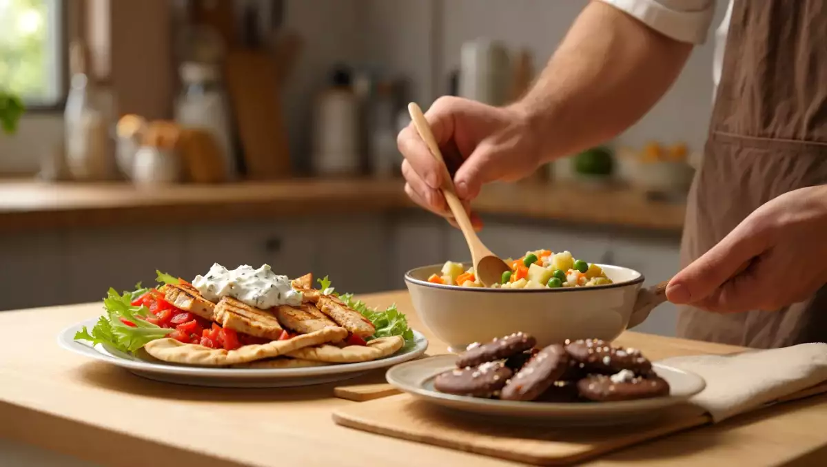 Menú diario, 22 de junio: frescura y sabor con ensaladilla, gyros y galletas