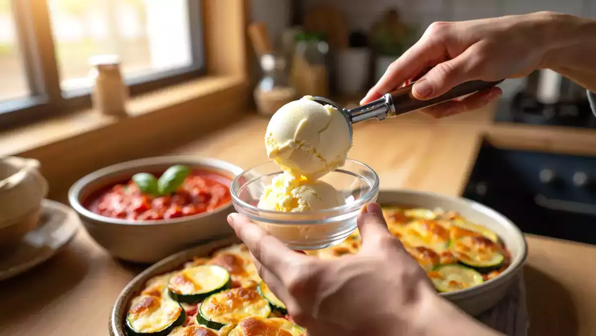 Menú diario, 26 de junio: delicias de tomate, calabacín y un helado casero