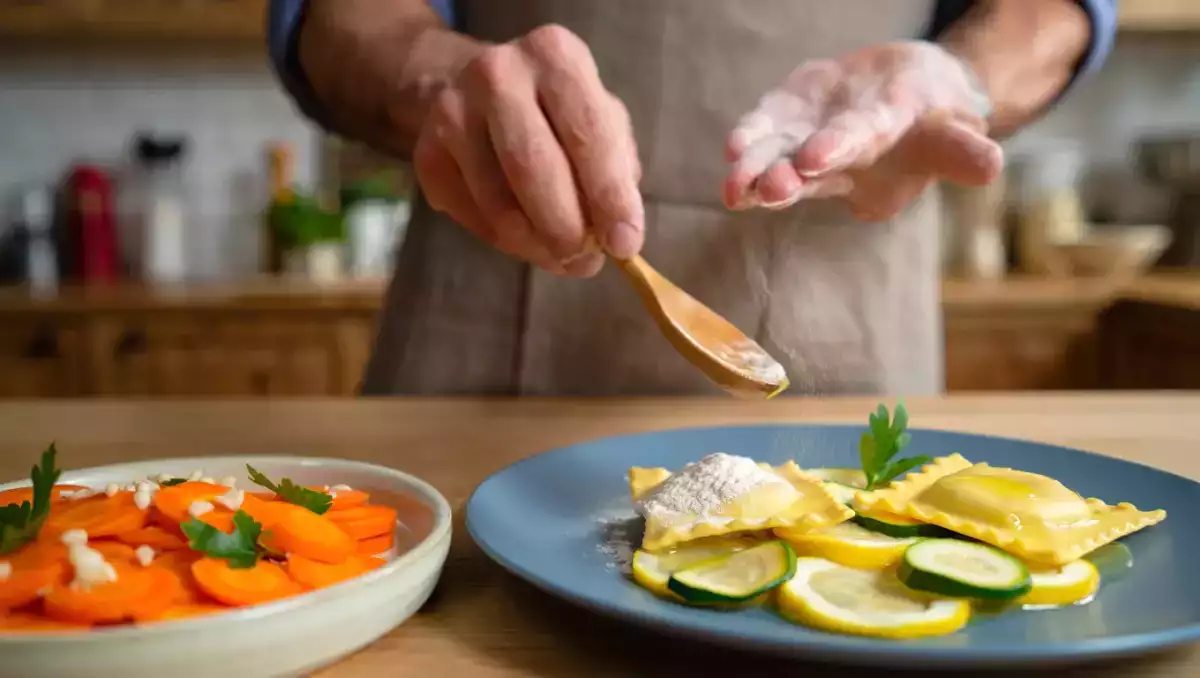Menú vegetariano, 28 de julio: Zanahorias aliñadas, ravioli 4 quesos y scones clásicos