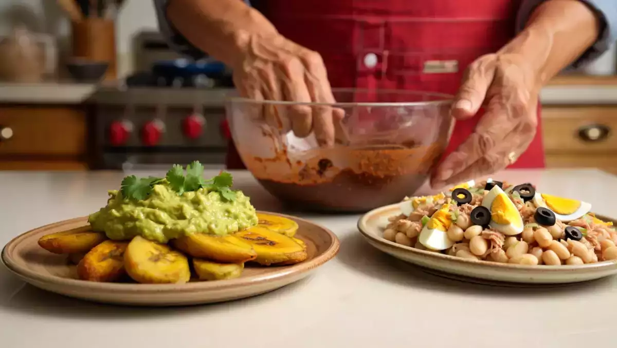 Menú diario, 18 de julio: patacones, ensalada portuguesa y muffins de chocolate