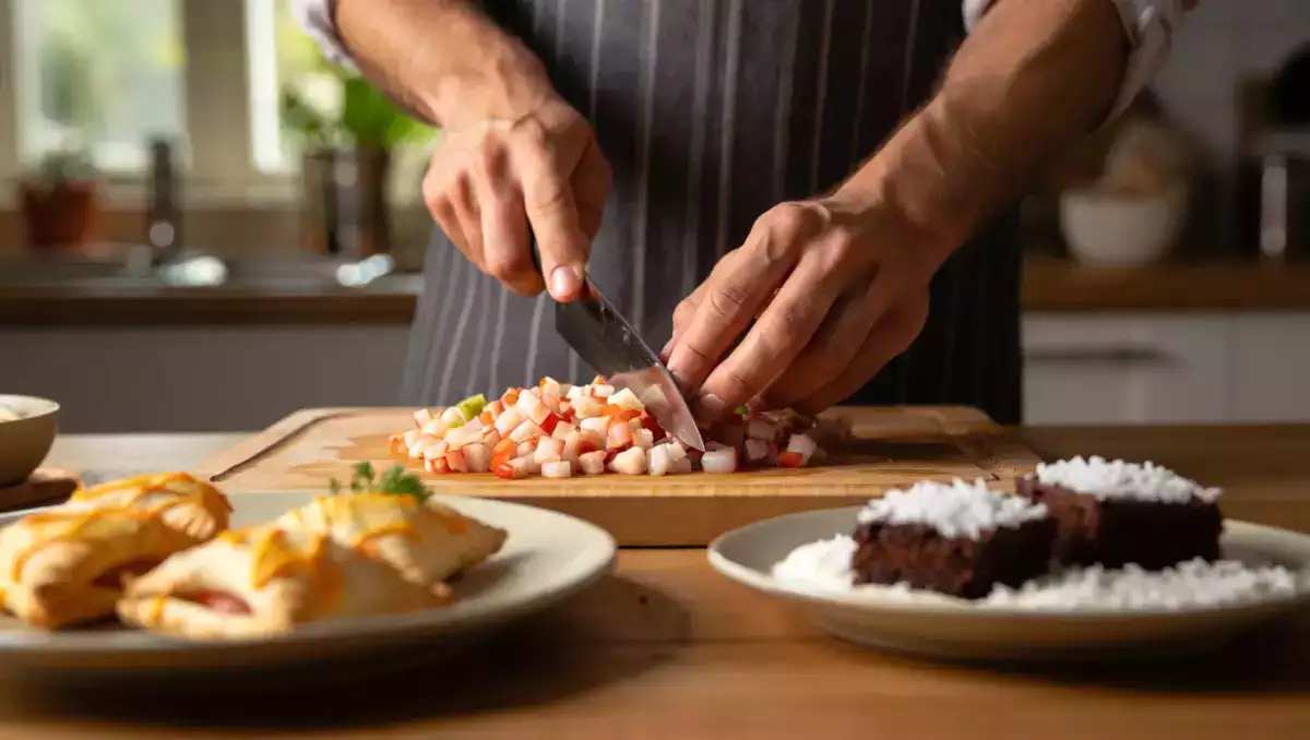 Menú diario, 25 de julio: ensalada de rape y langostinos, empanadillas de atún al horno y brownie bounty