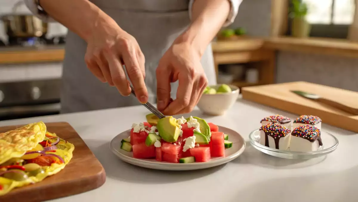 Menú diario, 28 de julio: ensalada refrescante, tortilla campesina y napolitanas de chocolate