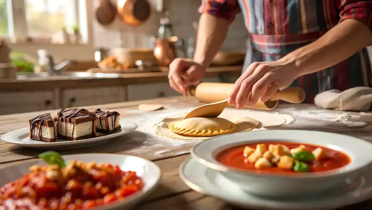 Menú diario, 29 de julio: sopa de tomate, empanada de pisto y barritas de chocolate
