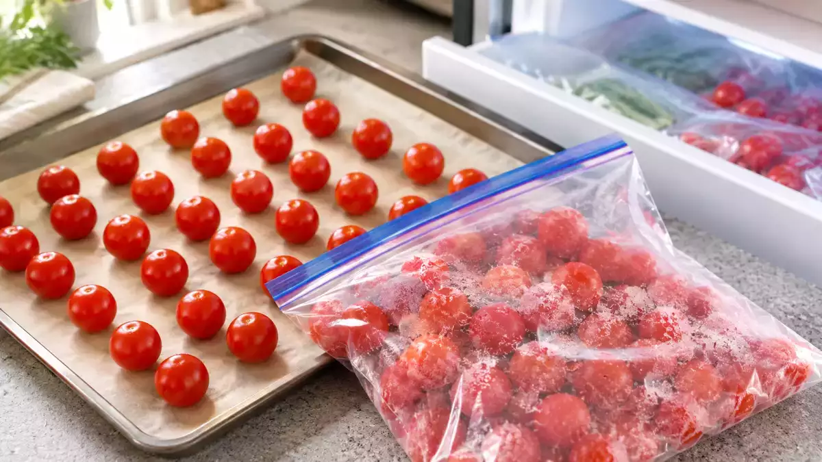 Cómo congelar tomates cherry para cocinar en invierno sin que se peguen entre sí