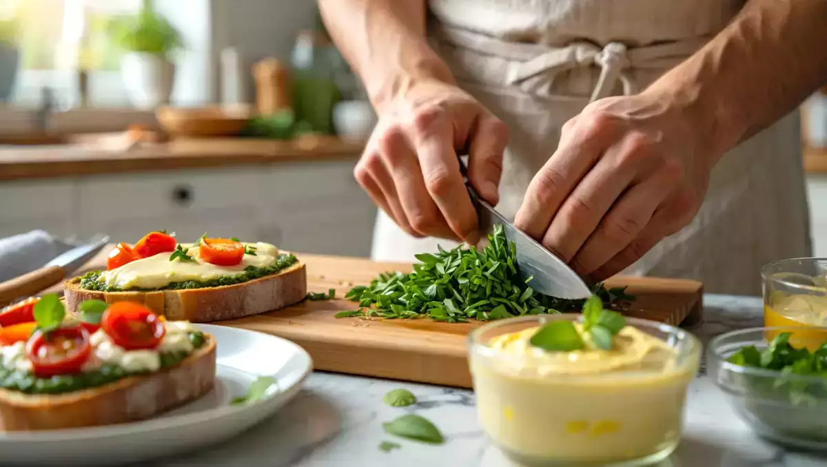 Menú vegetariano, 24 de agosto: Tosta de pesto, tabulé libanés y mousse de limón fácil